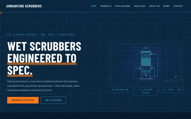 Jinhaofeng Scrubbers 站点预览