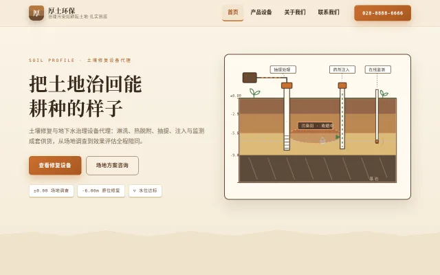 厚土环保 站点预览