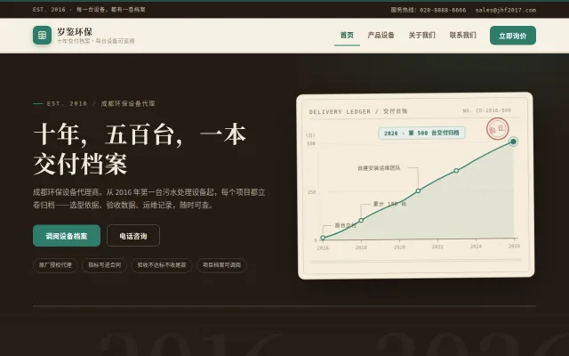 岁鉴环保 站点预览