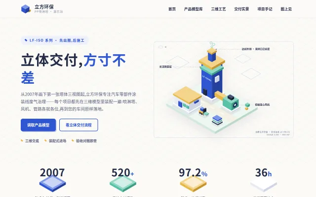 立方环保 站点预览
