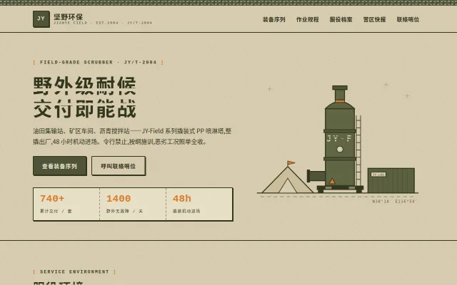 坚野环保 站点预览