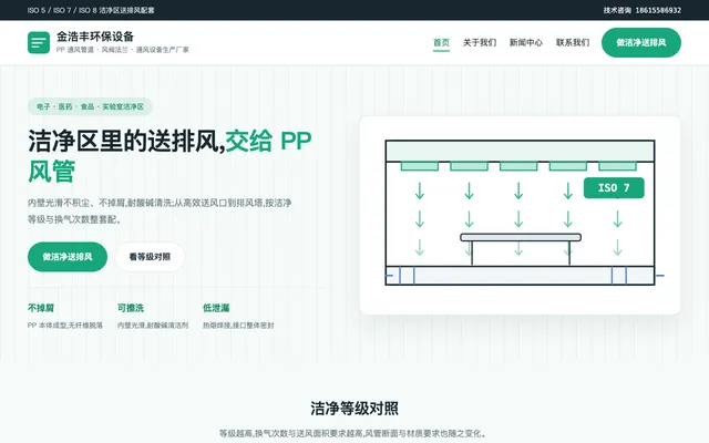 洁净室风 站点预览